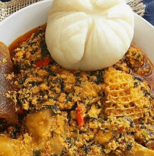 Poundo and Egusi soup